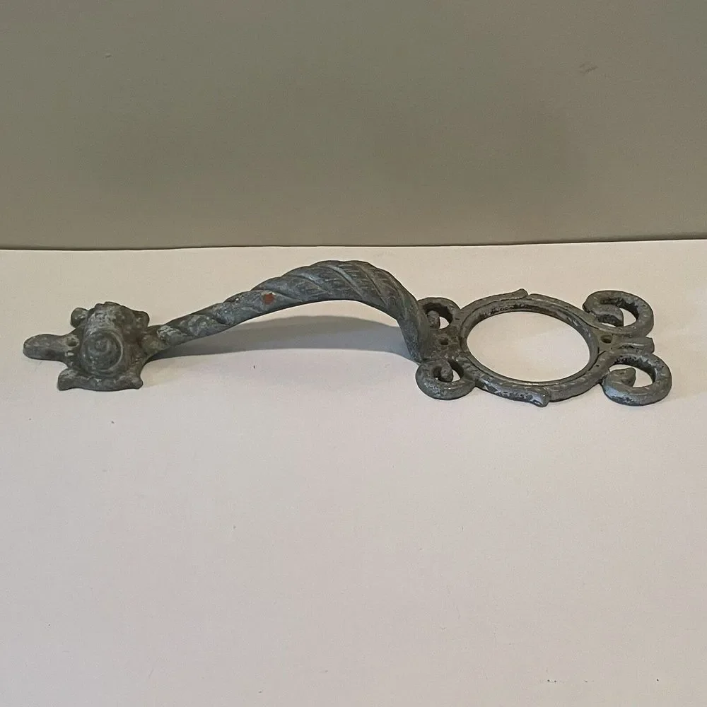 Vintage‎ Aluminum Ornate Door Handles Art Deco Mid-Century 12